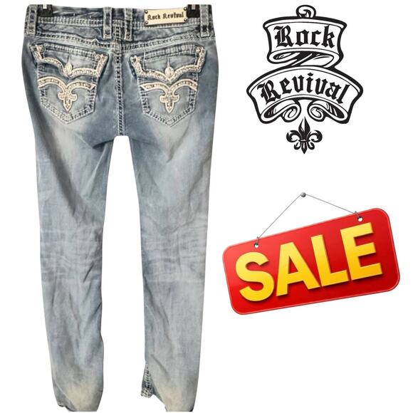 Rock Revival Denim - 103. Rock Revival Rhinestone Bling Rock Revivals size 30 Etty Bootcut
